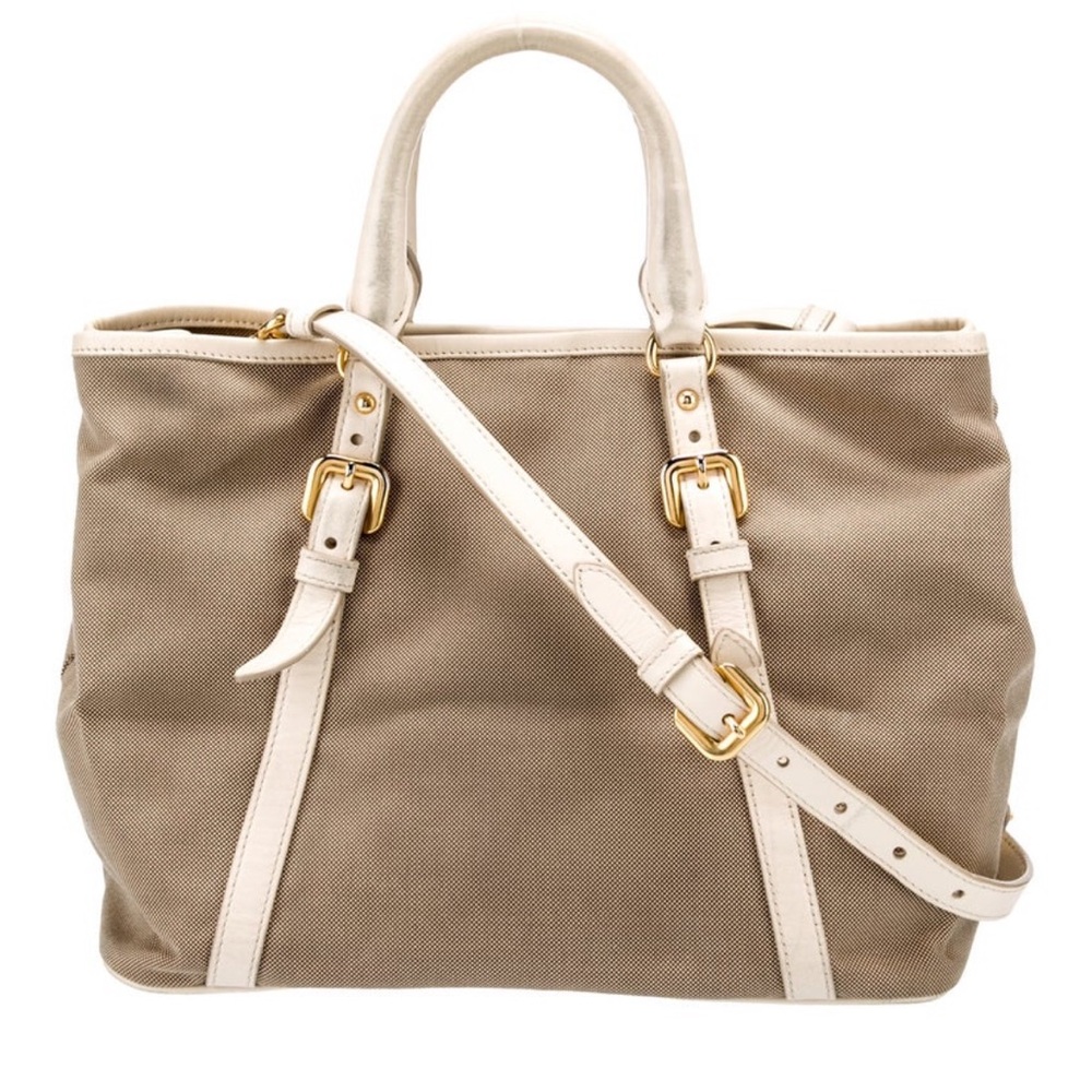 Prada Beige and Cream Tote Bag - Picture 3 of 16